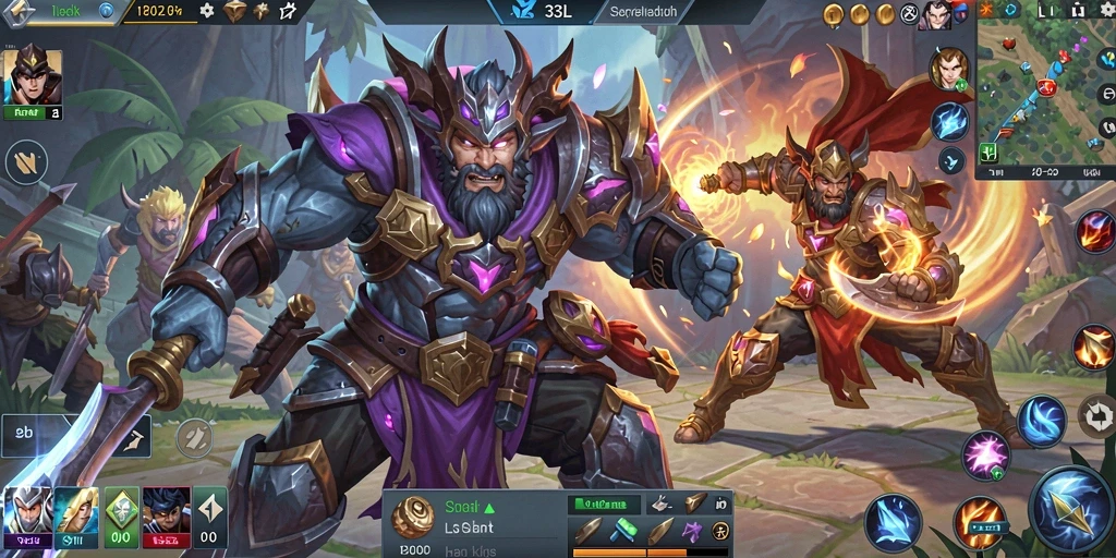 Tampilan aksi cepat dan seru di game MOBA 33L.