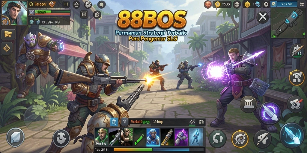 Tampilan gameplay SLG yang mendebarkan saat bertarung di 88BOS.