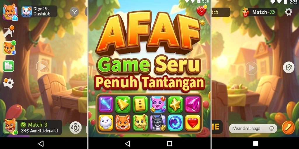 Tampilan gameplay AFAF yang seru dan penuh warna.