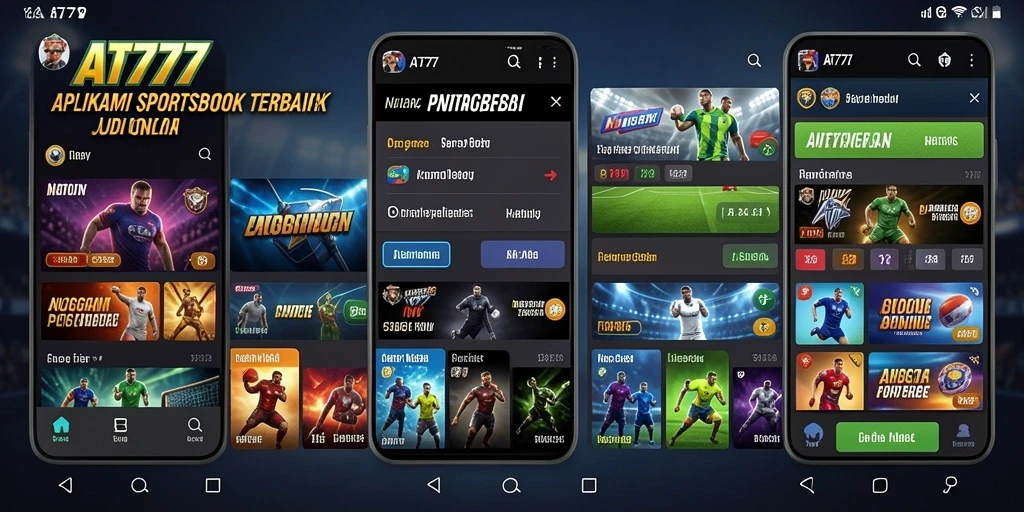 Screenshot AT777 menampilkan tampilan antarmuka taruhan olahraga yang menarik.