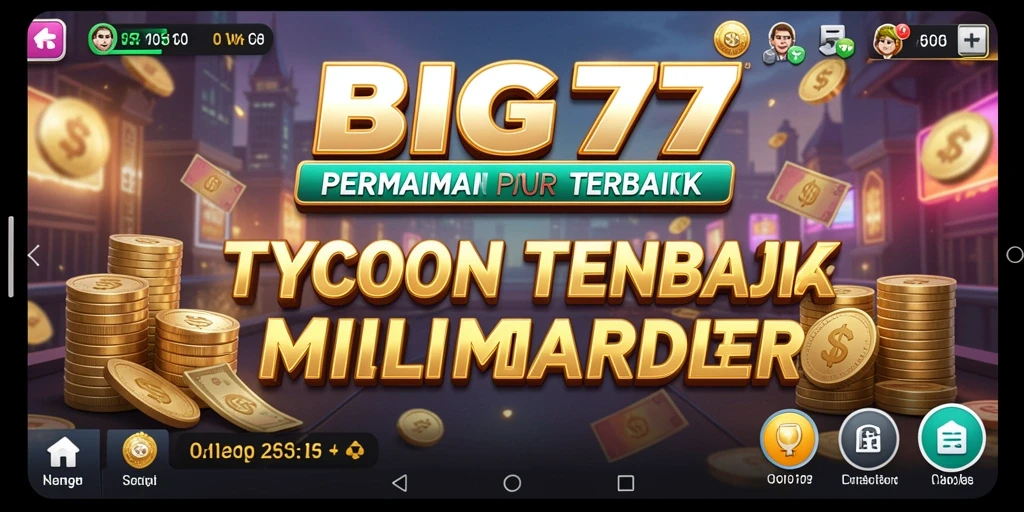 Tampilan gameplay menarik dari BIG77 dalam menciptakan kerajaan bisnis.