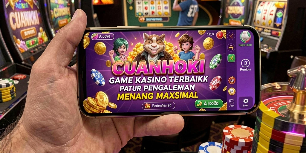 Tampilan gameplay CUANHOKI dengan berbagai permainan Kasino yang menarik.