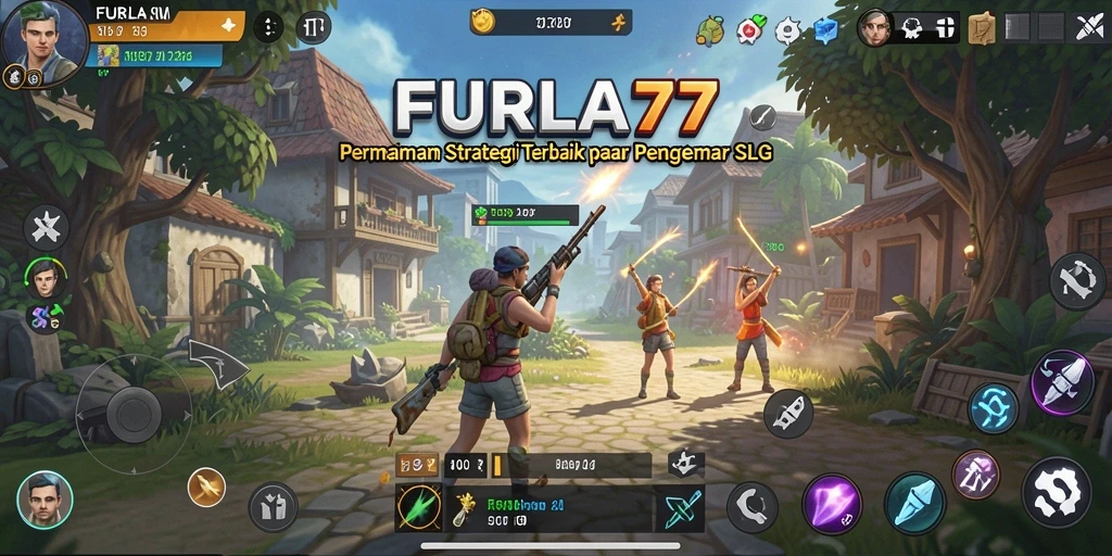 Screenshot utama FURLA77 menunjukkan aksi strategi yang intens.