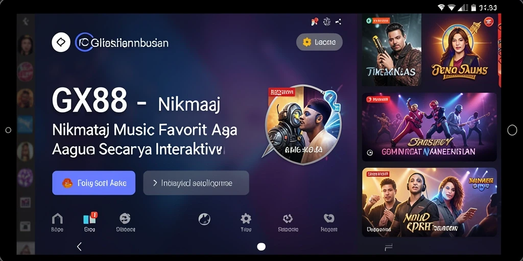 Tampilan screenshot menunjukkan interaksi seru dalam permainan musik GX88.