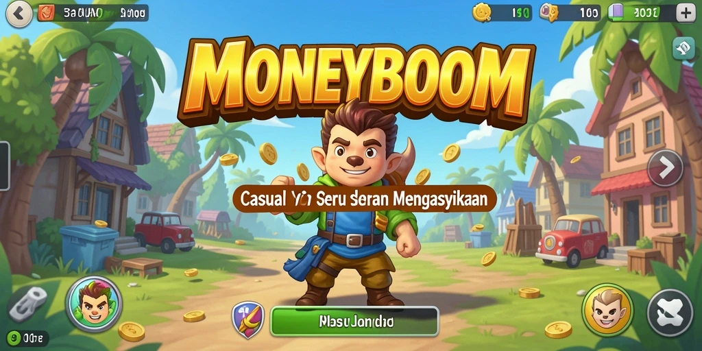 Tampilan gameplay <strong>MONEYBOOM</strong> yang menarik dan interaktif.