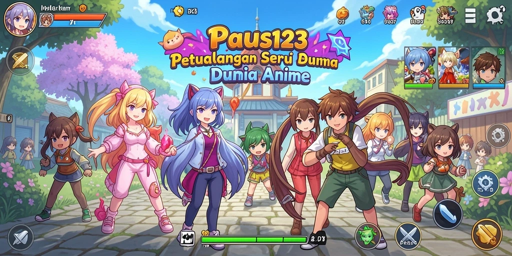 Gameplay seru dalam dunia anime penuh warna.