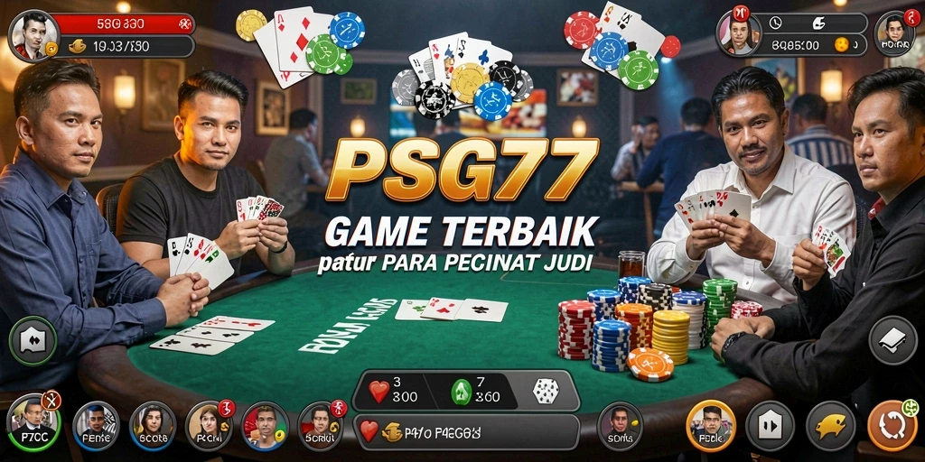 Tampilan gameplay menarik dari aplikasi Poker PSG77.