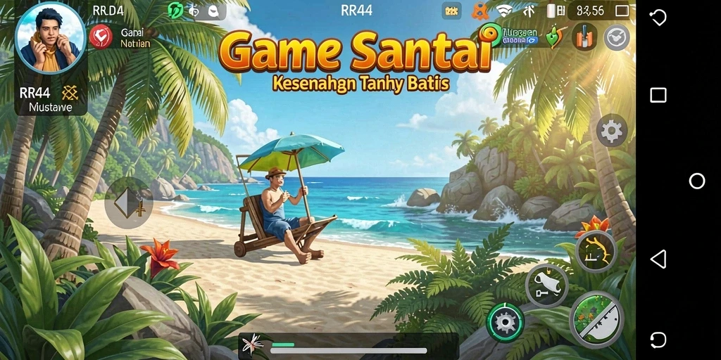 Tampilan gameplay RR44 yang menarik dan penuh warna.