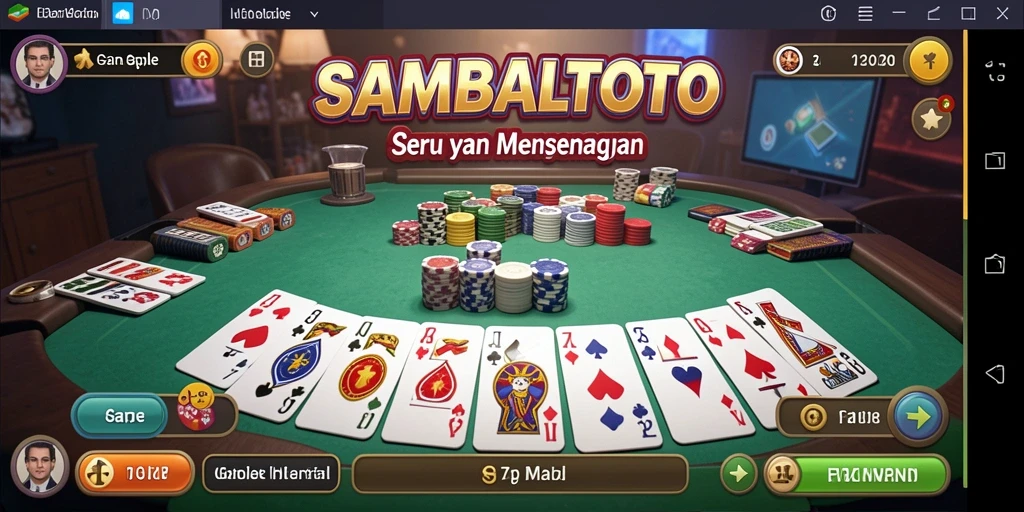 Tampilan gameplay seru di SAMBALTOTO dengan suasana Gaple yang menarik.