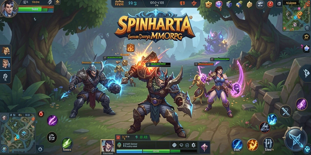Tampilan seru dari gameplay SPINHARTA yang penuh aksi.