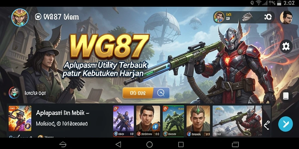 Tampilan antarmuka aplikasi WG87 yang memudahkan navigasi.